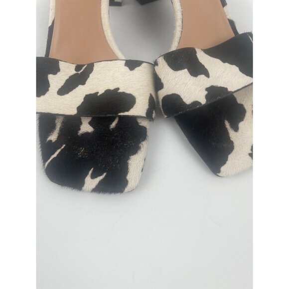 Cow Print Open Toe Block Heel Slide Sandals By INC International Concepts Size 8 - Picture 8 of 10